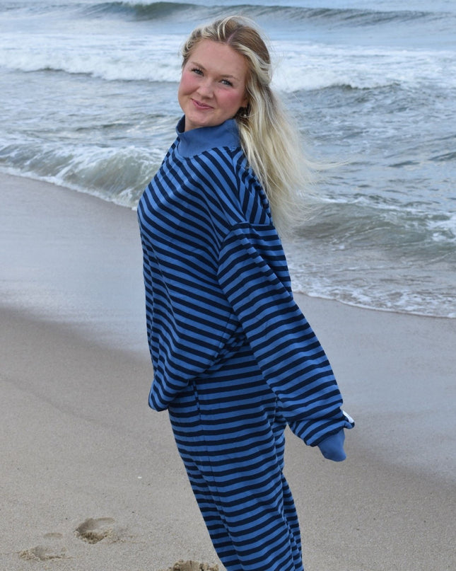 Striped Sunshine Daydream Elastic Waist Patch Logo Lightweight Terry Sweatpants