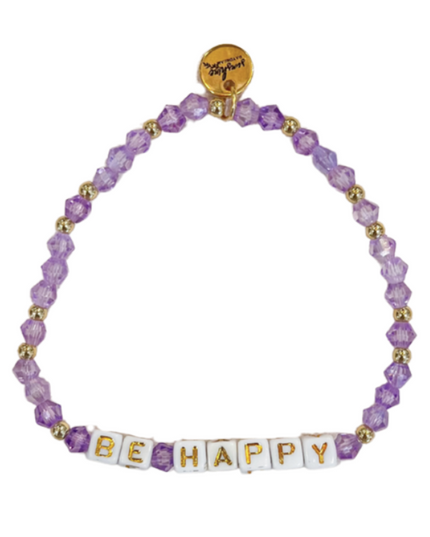 Be Happy Letter Block Bracelet