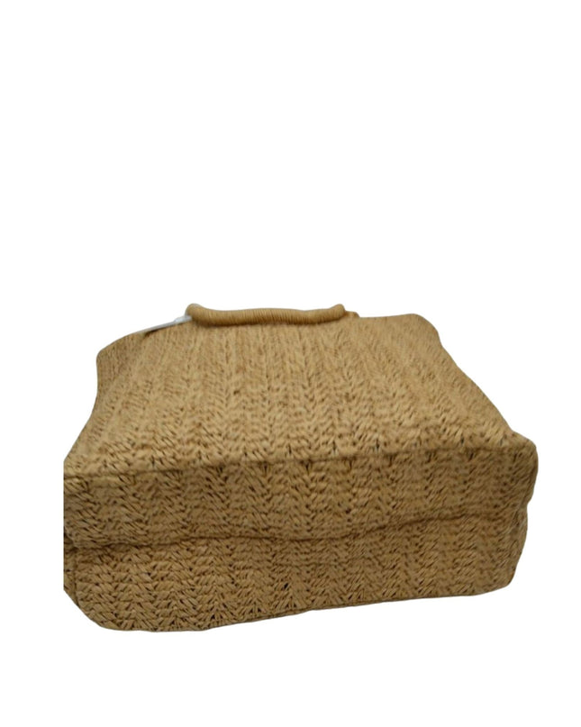 Ring Detail Large Straw Tote Bag