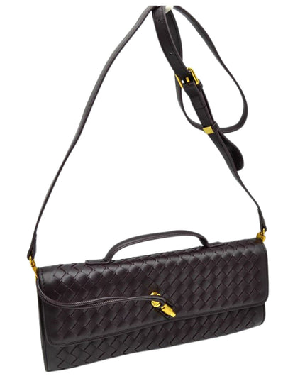Woven Skinny Clutch Crossbody Bag