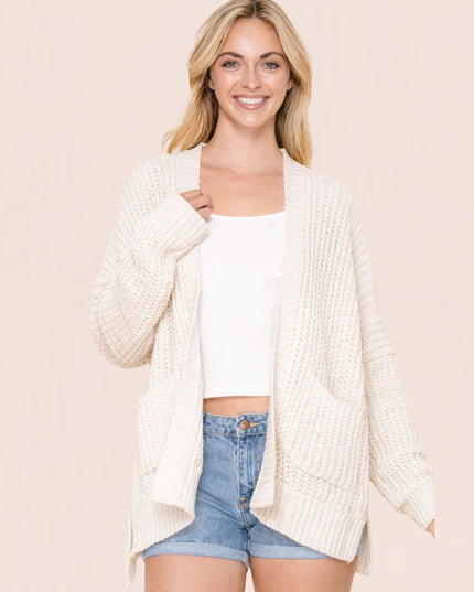 Chenille Cable Knit Cardigan
