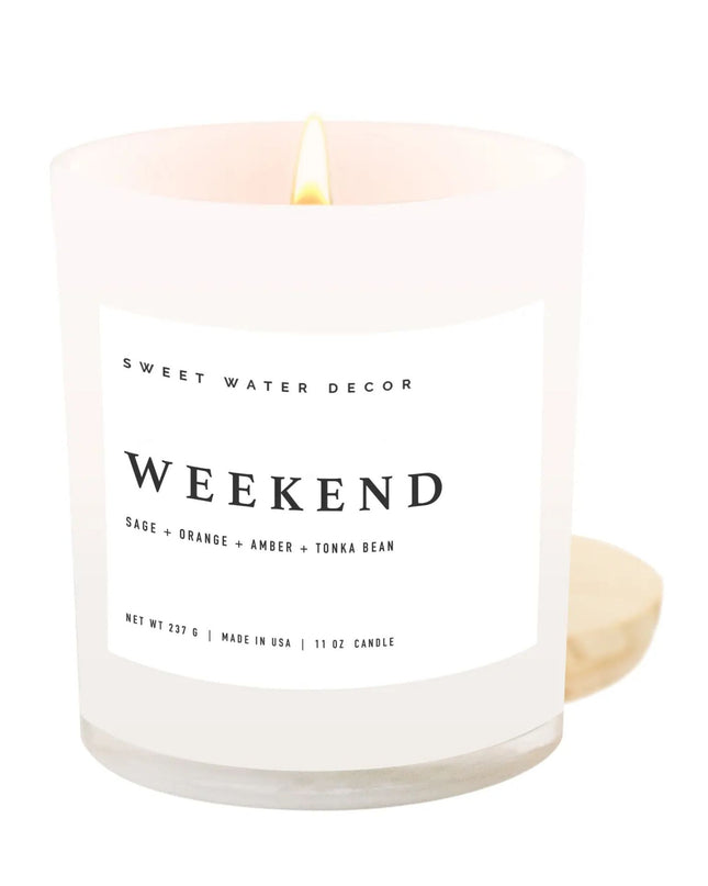 Weekend 11oz White Jar Soy Candle