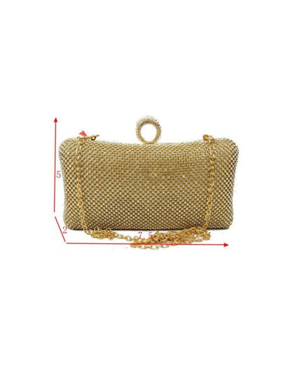 Rhinestone Studded Clutch Crossbody Evening Bag