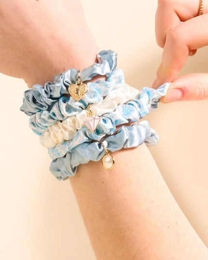 Something Blue Scrunchie Charm Set
