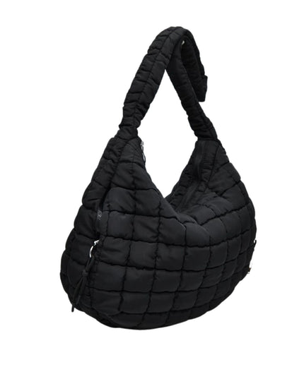 Squared Hardware Detail Single Strap Puffer Tote