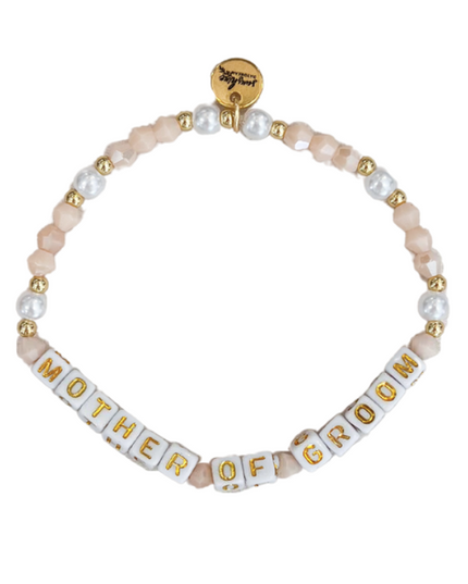 Mother Of Groom Letter Block Bracelet
