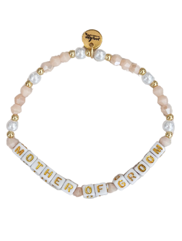 Mother Of Groom Letter Block Bracelet