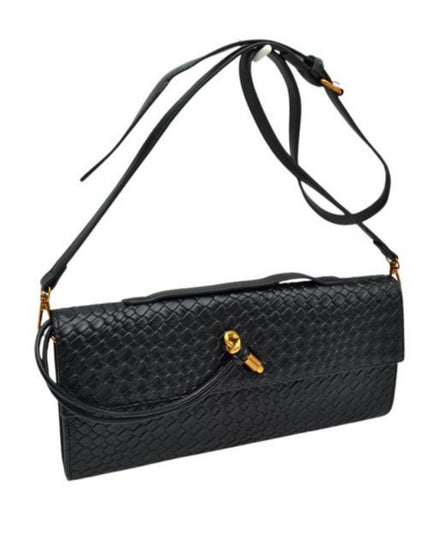 Weave Rectangle Clutch Crossbody Bag