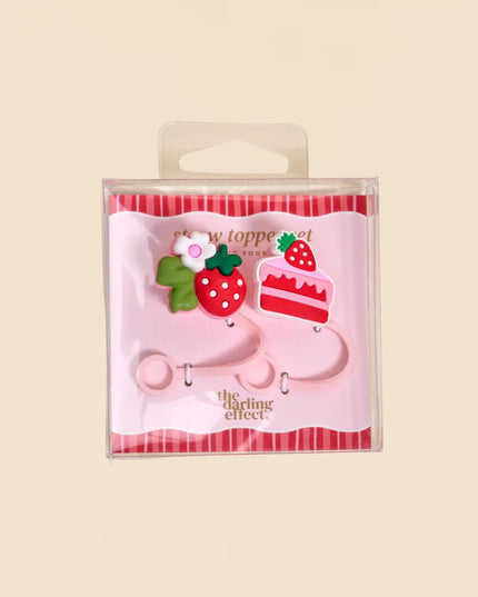 Strawberry Shortcake Straw Topper Set