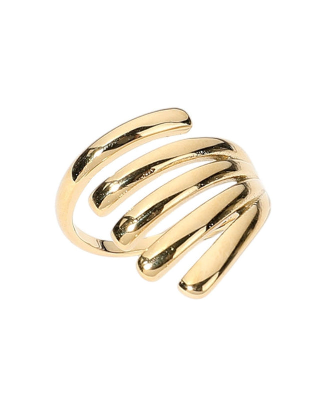 Wide Split Ribbed Ring