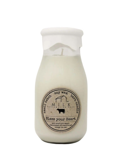 Bless Your Heart Milk Bottle Candle