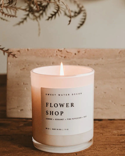 Flower Shop 11oz White Jar Soy Candle