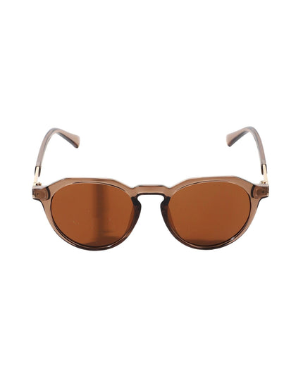 Semi-Transparent Round Frame Fashion Sunglasses