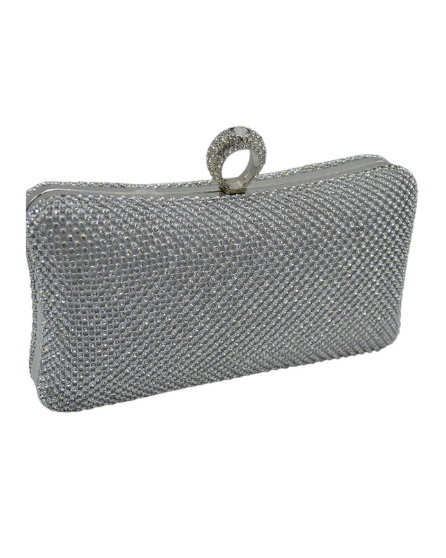 Rhinestone Studded Clutch Crossbody Evening Bag