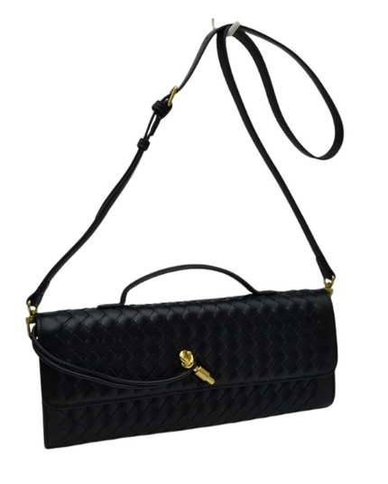 Woven Skinny Clutch Crossbody Bag