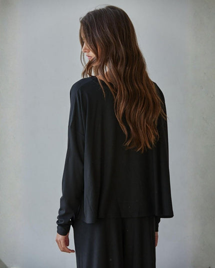 Daily Ease Round Neck Long Sleeve Top