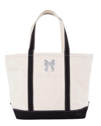 Single Icon Medium Tote Personalized Canvas Bag