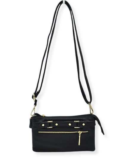 Detailed Medium Vegan Leather Crossbody