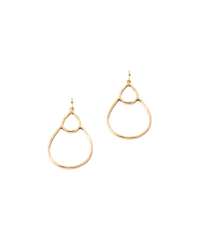 Double Teardrop Inlay Earrings