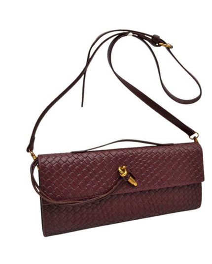 Weave Rectangle Clutch Crossbody Bag