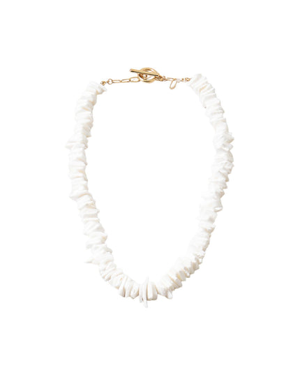 Chipped White Puka Seashell Toggle Necklace