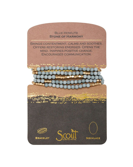 Beaded Stone Wrap Bracelet/Necklace