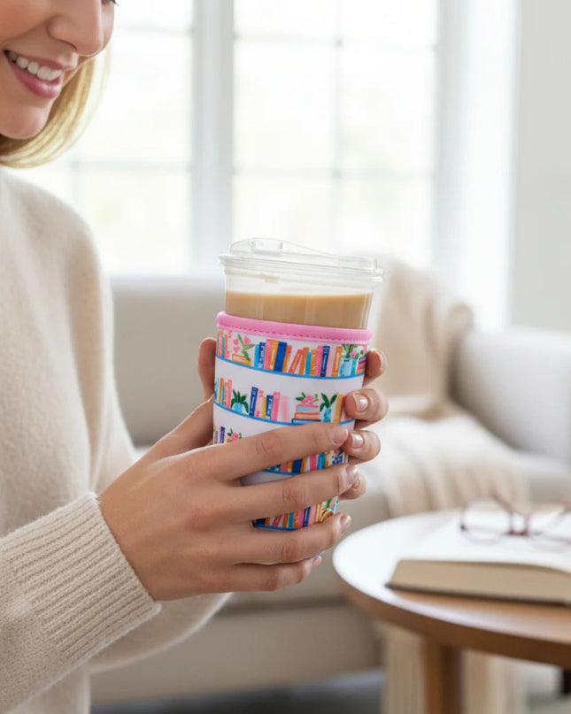 Book Shelfie Sip Savvy Drink Sleeve