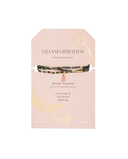 Teardrop Stone Wrap Bracelet/Necklace