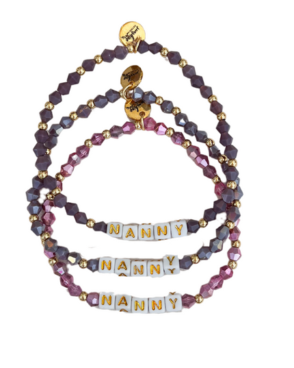 Nanny Letter Block Bracelet