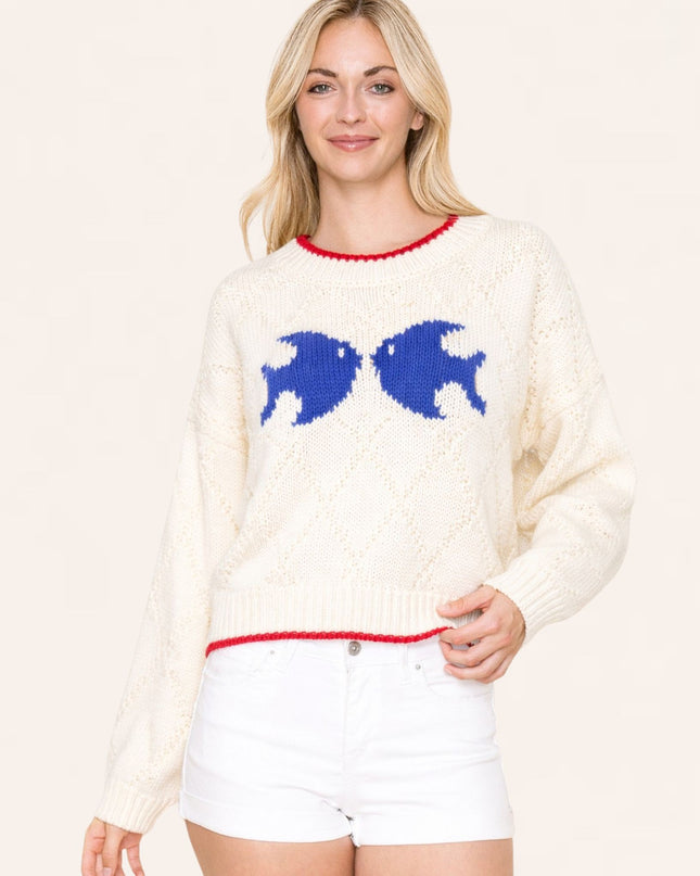 Twin Fish Sweater Top