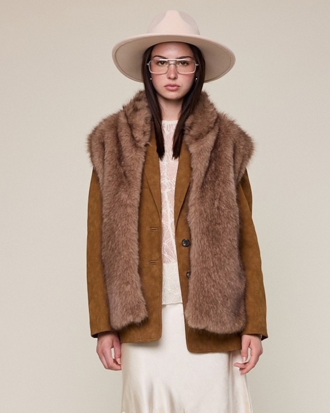 Sleeveless Soft Faux Fur Vest