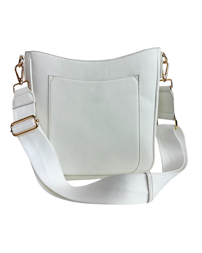 Maxine Vegan Pebble Leather Messenger Bag
