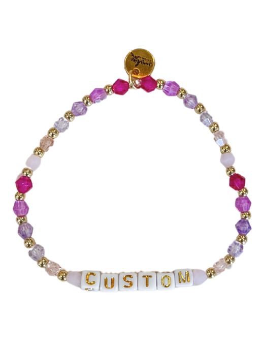 Pink Colorful Custom Letter Block Bracelet
