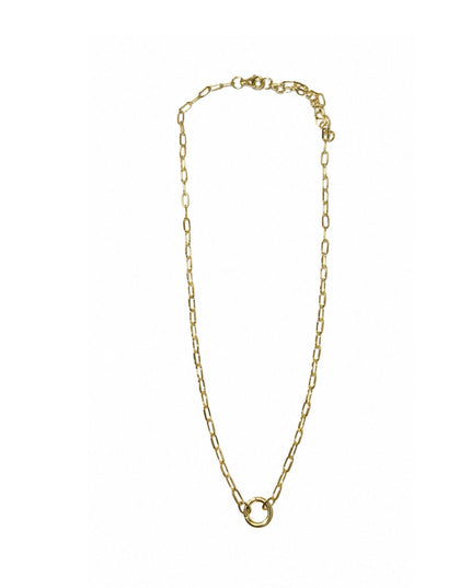 Small Paperclip Charm Necklace Chain