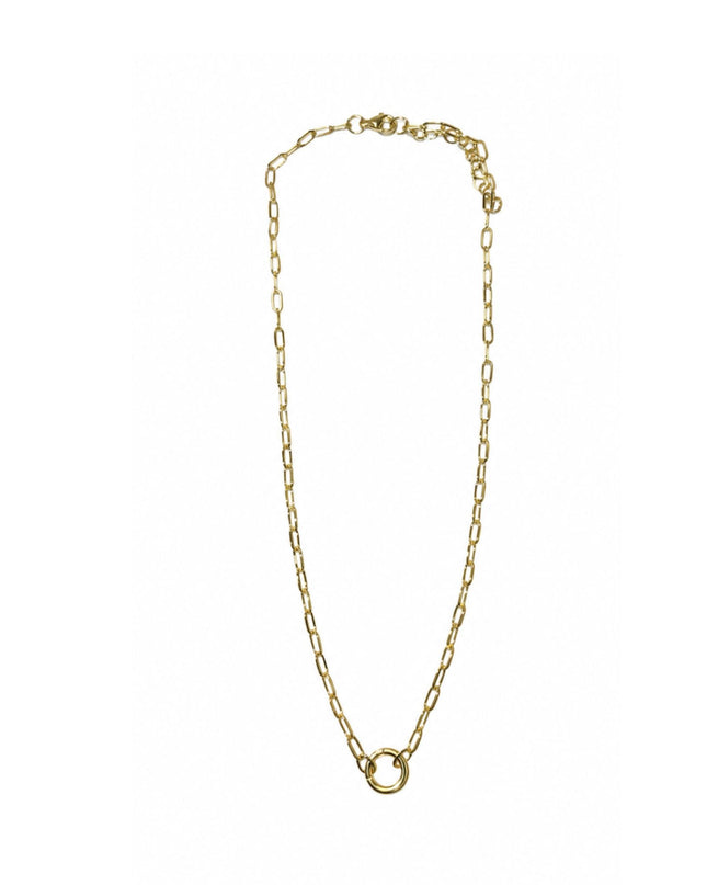 Small Paperclip Charm Necklace Chain