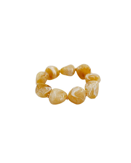 Asymmetrical Natural Stone Beaded Stretchable Bracelet
