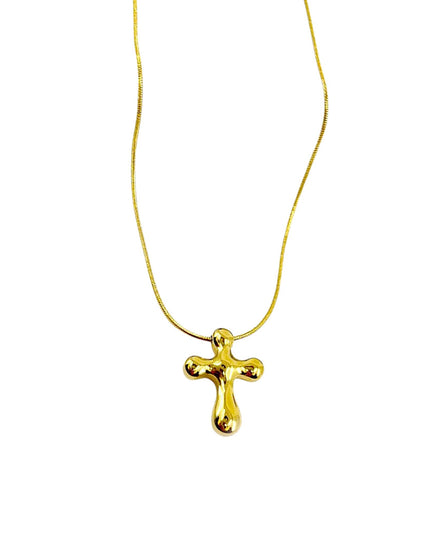 Bubble Cross Pendant Necklace