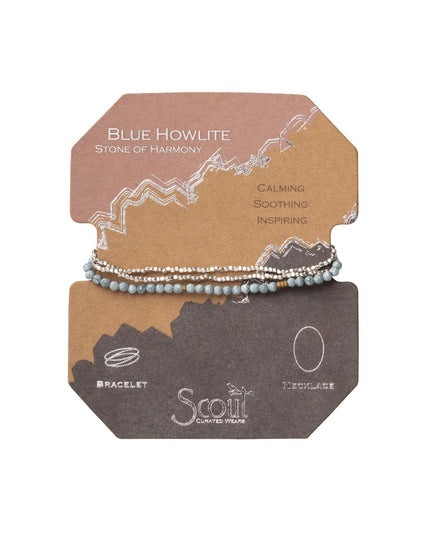 Delicate Stone Wrap Bracelet/Necklace