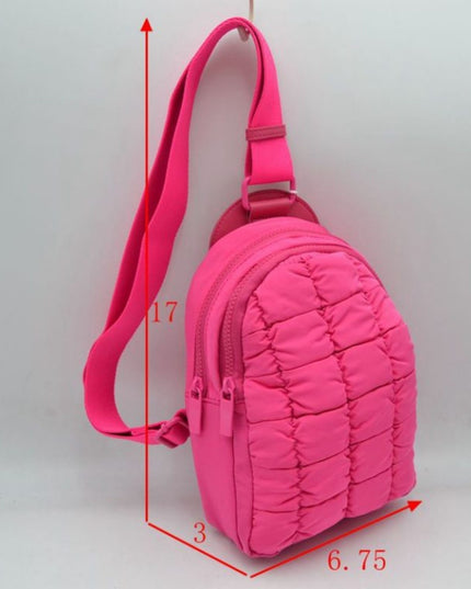 Square Quilted Puffer Sling Bag