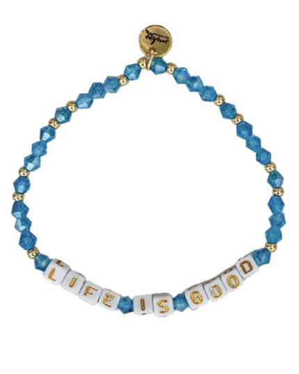 Life Is Good Letter Block Bracelet
