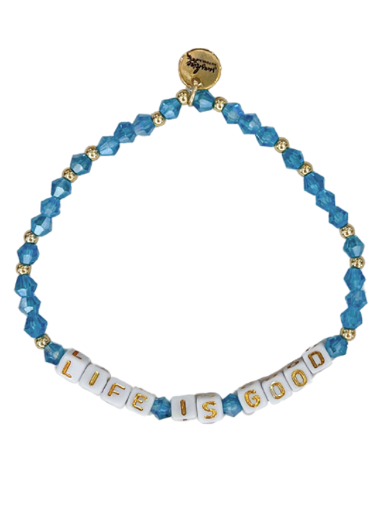 Life Is Good Letter Block Bracelet