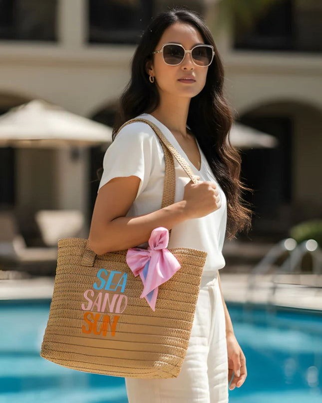 Sea Sand Sun Straw & Sun Tote Bag