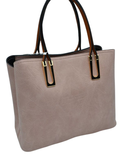 Chestnut Strap Shoulder Bag With Rustic Finish