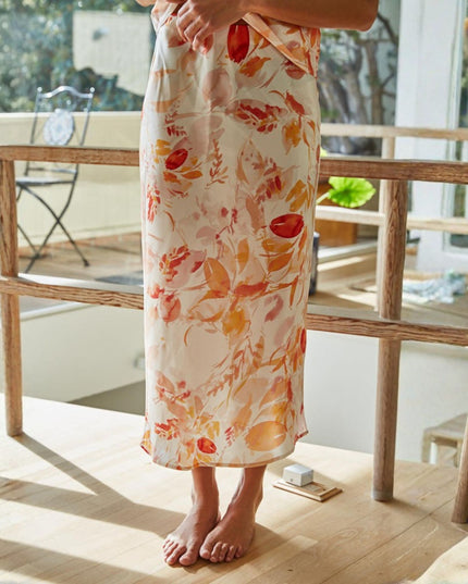 Sweet Nectar Print Midi Skirt
