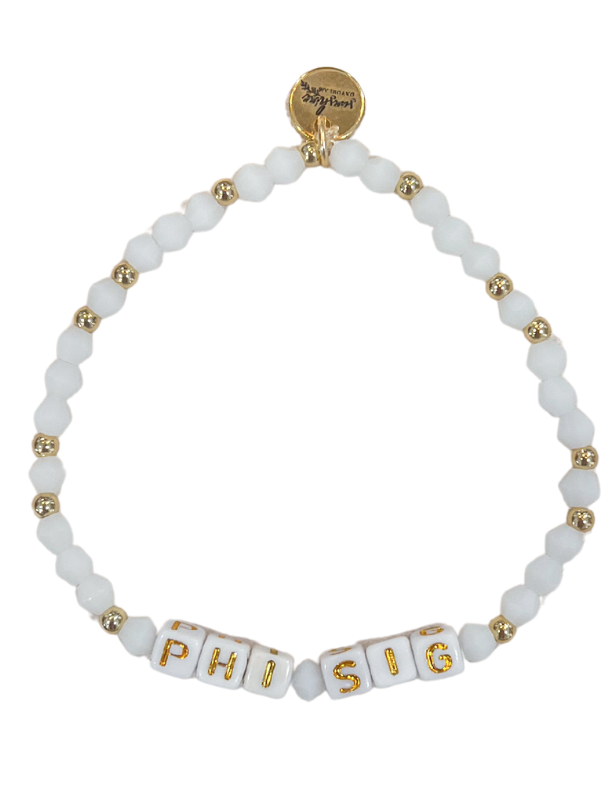 Phi Sig Sorority Letter Block Bracelet