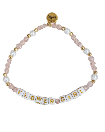 Flower Girl Letter Block Bracelet