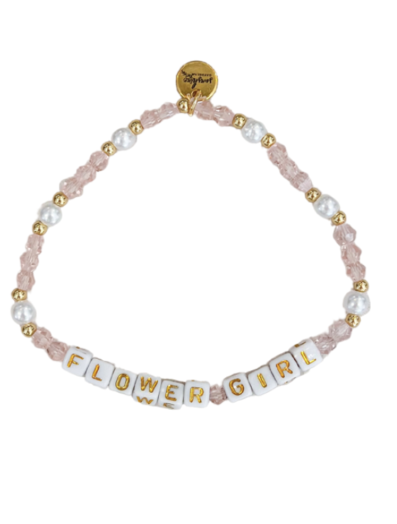 Flower Girl Letter Block Bracelet