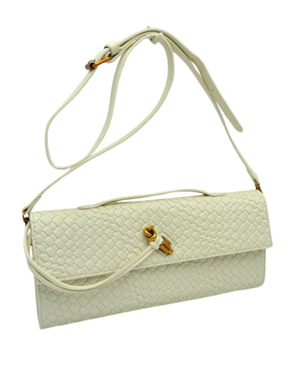 Weave Rectangle Clutch Crossbody Bag
