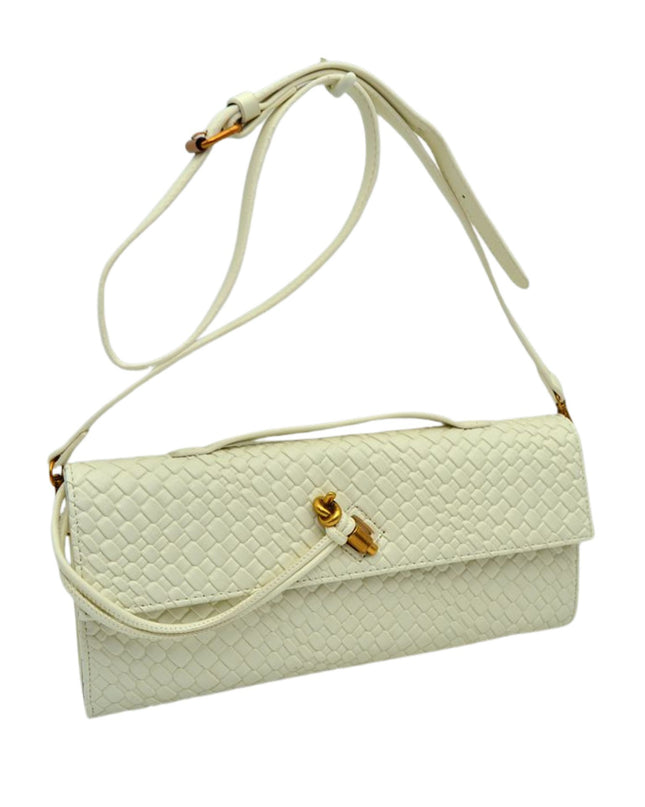 Weave Rectangle Clutch Crossbody Bag