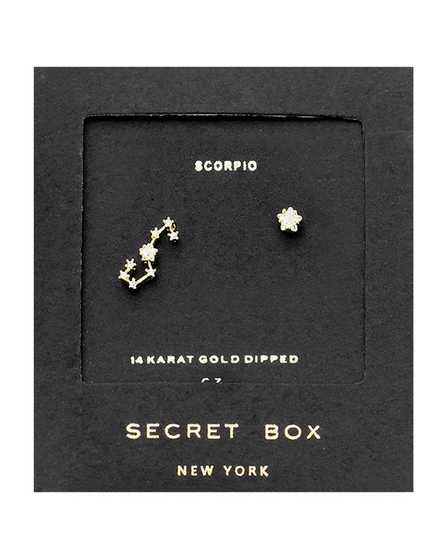 Zodiac Single Constellation & Stud Earrings